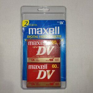 Maxell Mini DV 60 Minute Digital Video Cassette Tape Set 2 SEALED